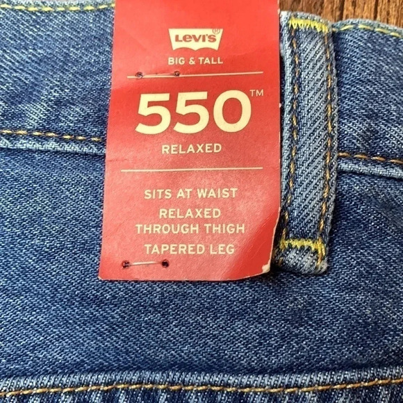 Levi’s 550 Jeans Men’s Big & Tall Stonewash 60 x 30 New - Picture 5 of 12